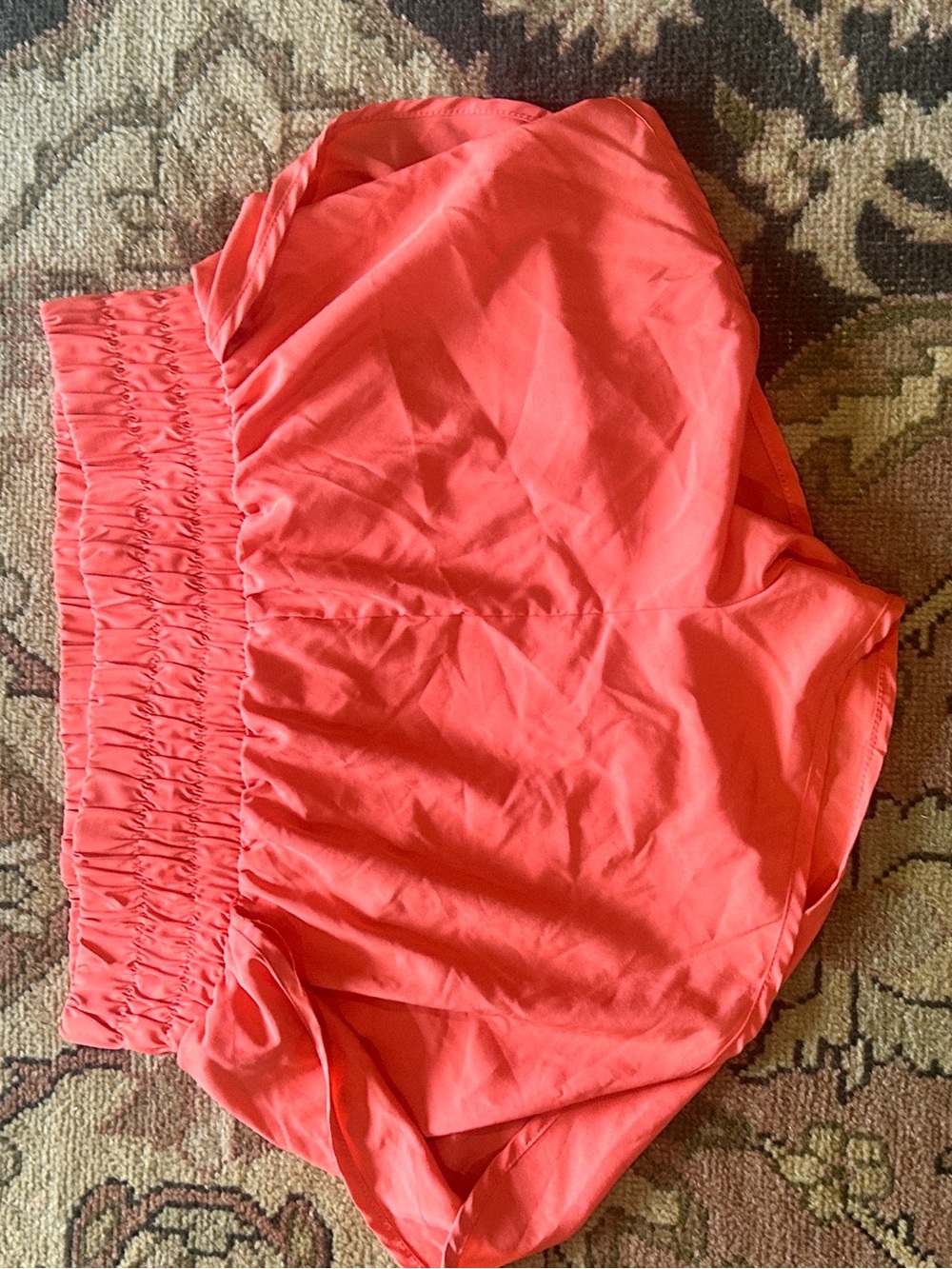 Doublju Coral Elastic-Waist Athletic Shorts